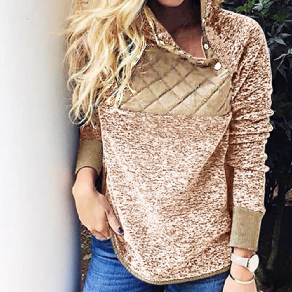 Asymmetrical Snap Closure Pull Over